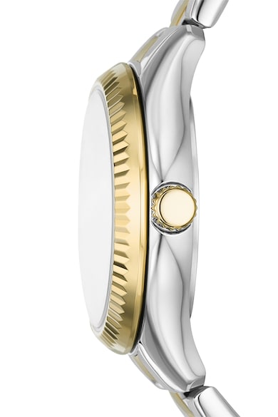 Fossil Ceas analog din otel inoxidabil cu model in doua tonuri Femei