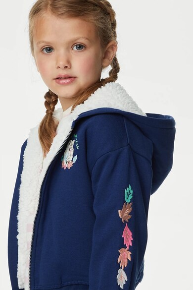 Marks & Spencer Jégvarázsos pulóver cipzárral és kapucnival Lány