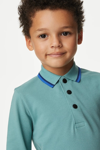 Marks & Spencer Блуза с памук с яка Момчета
