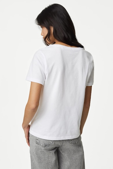 Marks & Spencer Едноцветна тениска с шпиц Жени