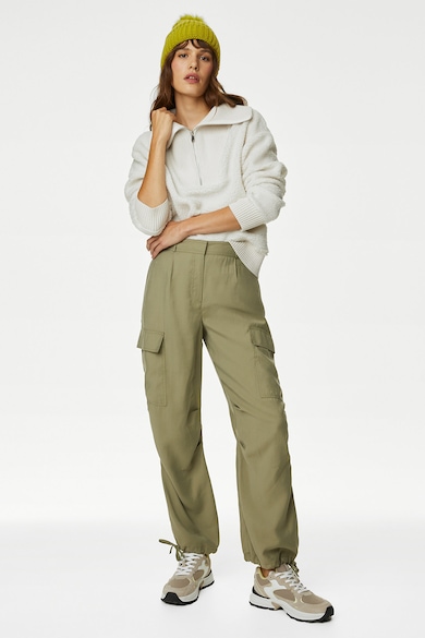 Marks & Spencer Панталон карго с висока талия Жени