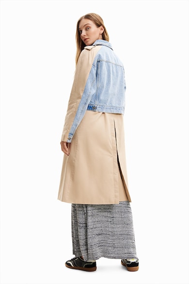 DESIGUAL Trench cu segmente de denim Sherlock Femei