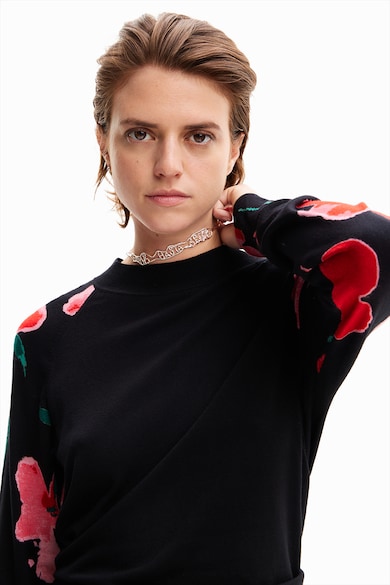 DESIGUAL Pulover tricotat fin cu model floral Femei