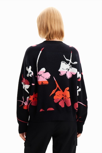 DESIGUAL Уголемен флорален пуловер Жени
