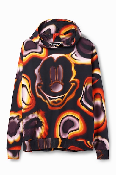 DESIGUAL Bő fazonú kapucnis pulóver Mickey egeres mintával női