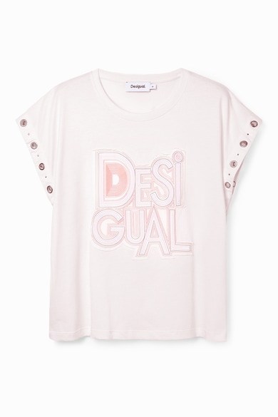 DESIGUAL Tricou de bumbac cu aplicatie logo Femei