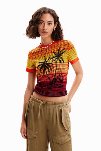 DESIGUAL Tricou cu model tropical Femei