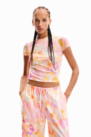 DESIGUAL Tricou crop de plasa Femei