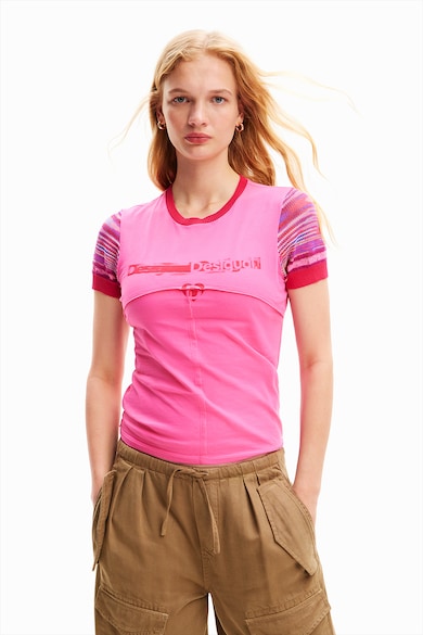 DESIGUAL Къса тениска с лого Жени