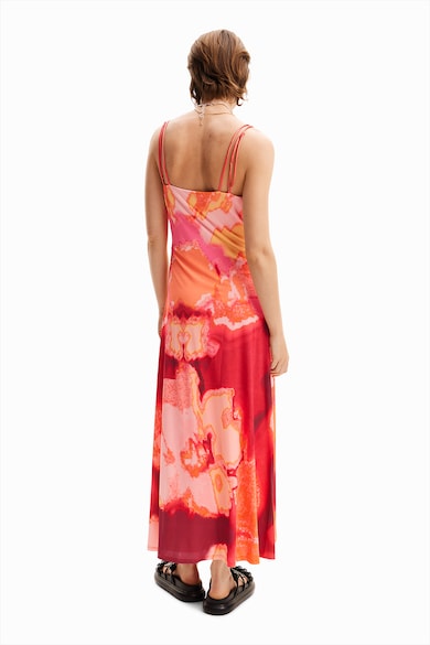 DESIGUAL Разкроена рокля с абстрактна шарка Жени