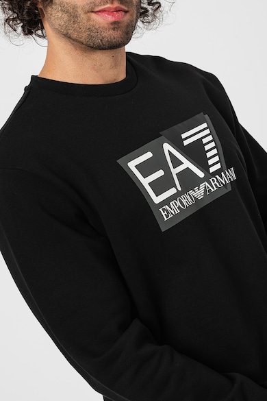 EA7 Kerek nyakú logómintás pulóver férfi
