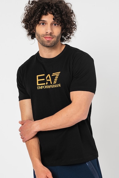EA7 Logómintás pamutpóló férfi