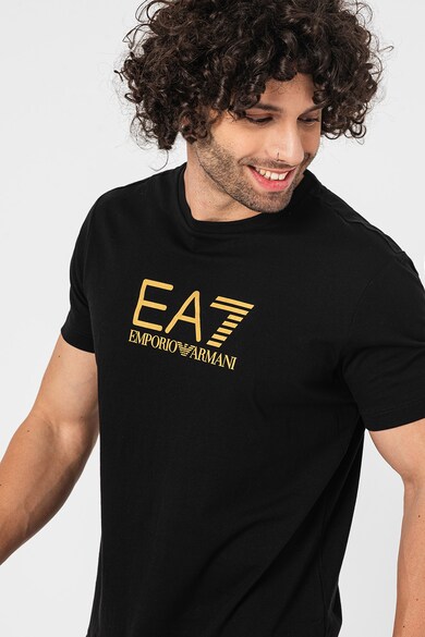 EA7 Logómintás pamutpóló férfi