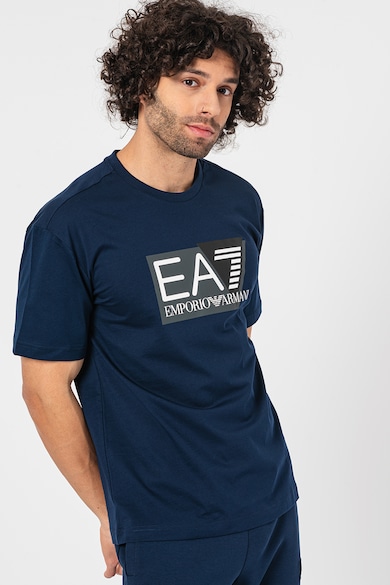 EA7 Tricou de bumbac cu imprimeu logo Barbati