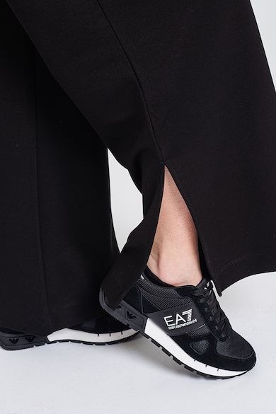 EA7 Pantaloni de trening cu croiala ampla si slituri laterale Femei