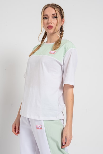 EA7 Tricou lejer cu model colorblock Femei