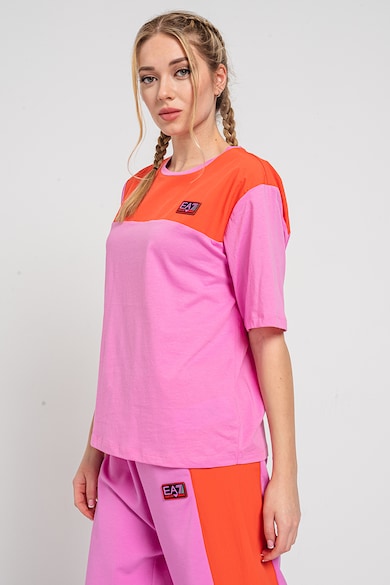 EA7 Tricou lejer cu model colorblock Femei