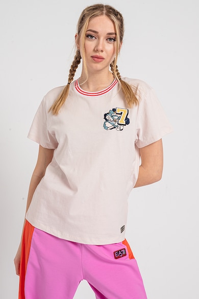 EA7 Тениска с фигурален десен Жени