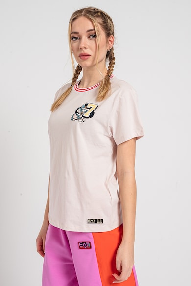 EA7 Тениска с фигурален десен Жени