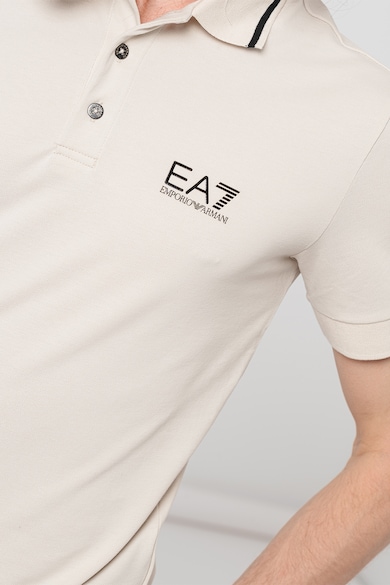 EA7 Тениска от пике с яка и лого Мъже