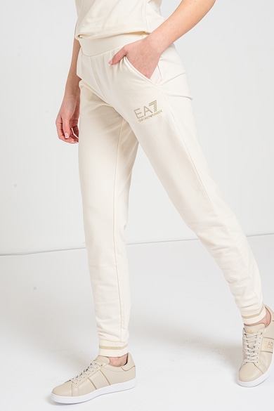 EA7 Спортен панталон с памук и лого Жени