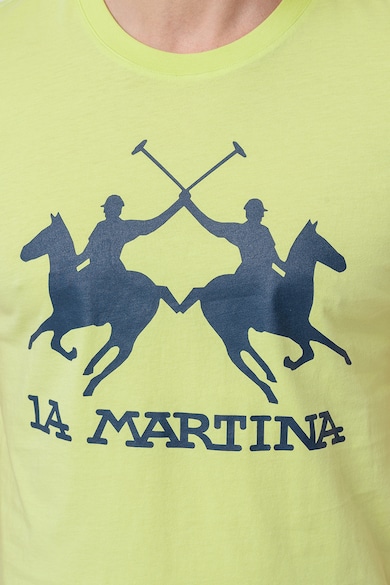 LA MARTINA Kerek nyakú logós póló férfi