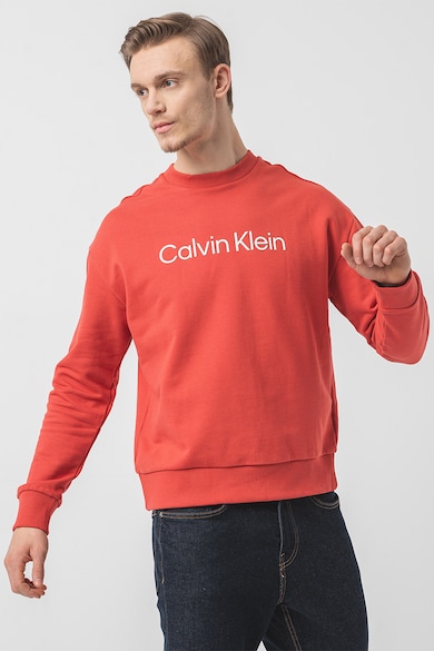 CALVIN KLEIN Kerek nyakú logós pulóver férfi
