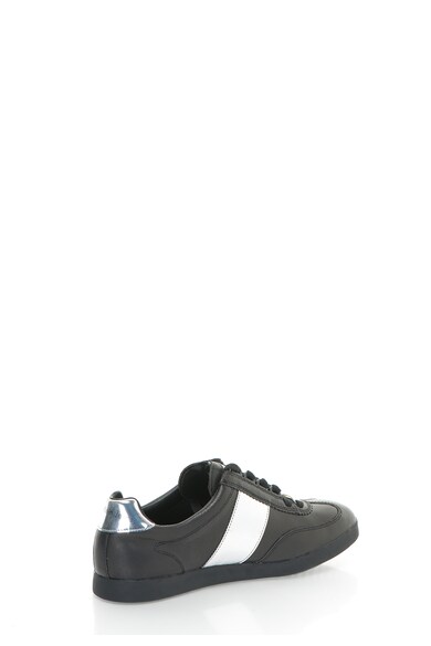 CALVIN KLEIN JEANS Alan Black Leather Casual Shoes with Silvery Details Мъже