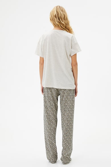KOTON Pijama cu imprimeu leopard - 2 piese Femei