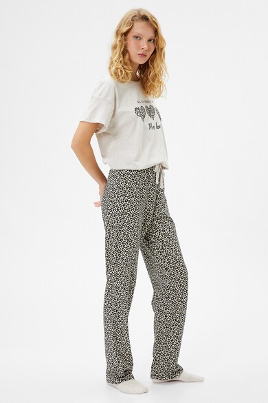 KOTON Pijama cu imprimeu leopard - 2 piese Femei
