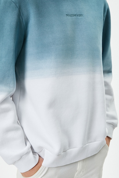 KOTON Kerek nyakú pulóver színátmenetes dizájnnal férfi