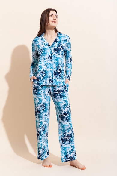 Sofiaman Pijama din amestec de modal cu pantaloni lungi Aria Femei