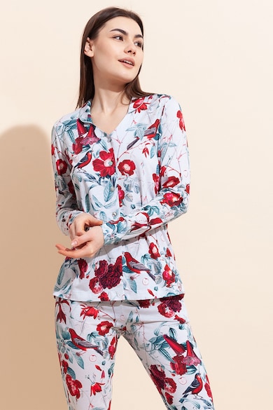 Sofiaman Pijama din amestec de bambus cu model floral Marion Femei