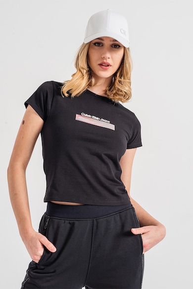 CALVIN KLEIN JEANS Tricou crop cu logo Femei