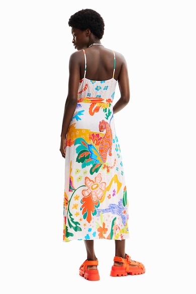 DESIGUAL Плажна рокля с принт и застъпен дизайн Жени