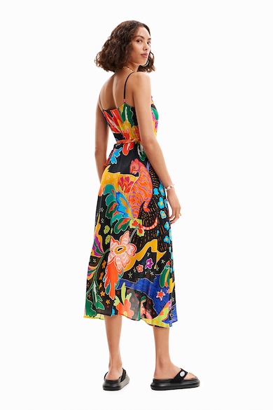 DESIGUAL Плажна рокля с принт и застъпен дизайн Жени
