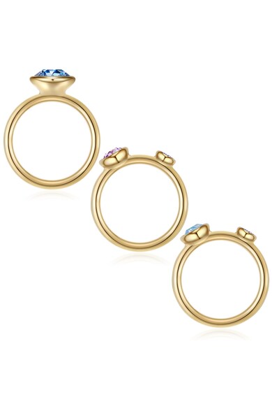 Lulu & Jane Set de inele placate cu aur de 14K - 3 piese Femei