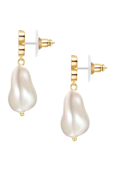 Yokoamii Cercei de aur de 14K filat cu perle si zirconia Femei