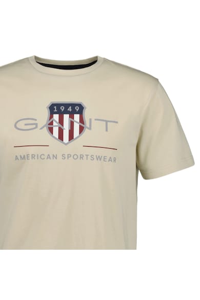 Gant Tricou cu decolteu la baza gatului si imprimeu logo Archive Shield Barbati