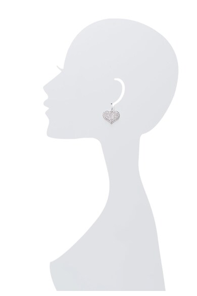 GUESS Heart Shaped Earrings with Crystals Жени