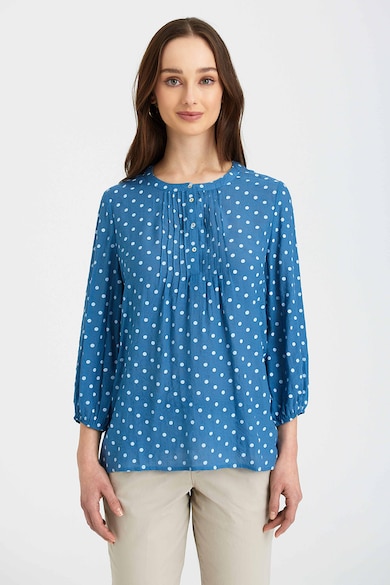 GreenPoint Свободна блуза с копчета Жени