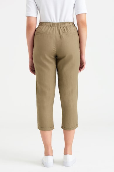 GreenPoint Панталон капри с лен и висока талия Жени