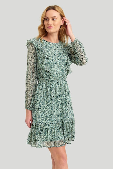 GreenPoint Къса разкроена рокля с флорална рокля Жени