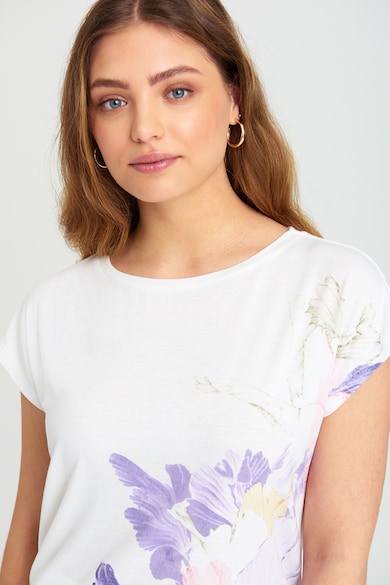 GreenPoint Флорална тениска с овално деколте Жени