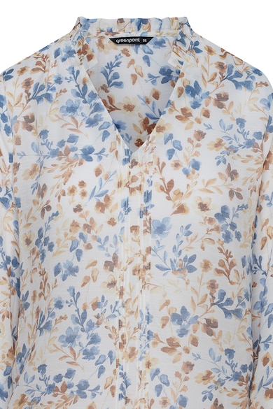 GreenPoint Флорална блуза с шпиц Жени