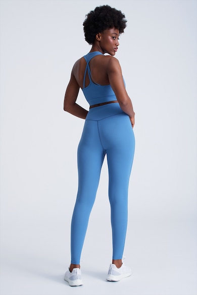 GreenPoint Magas derekú leggings hálós anyagbetétekkel női