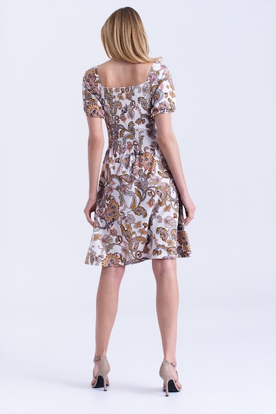GreenPoint Egyvállas ruha virágmintával női