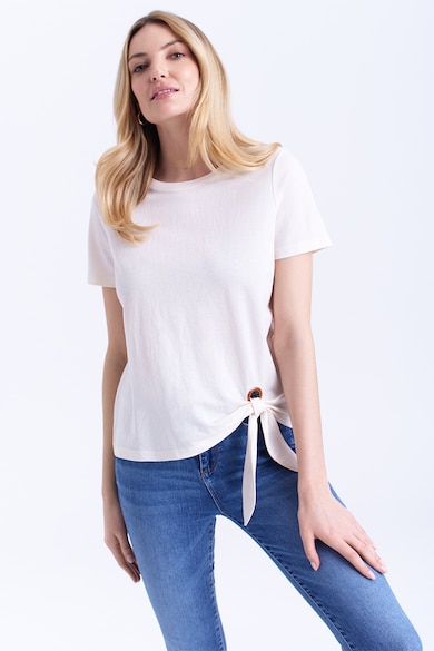 GreenPoint Kerek nyakú póló oldalt csomózott részlettel női