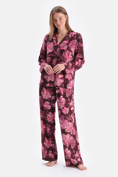 DAGI Pantaloni de pijama din viscoza cu imprimeu floral Femei
