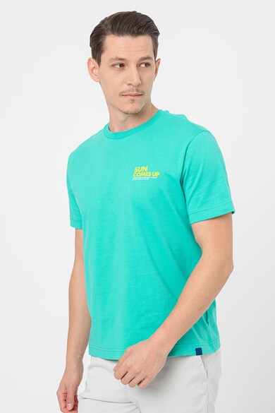 United Colors of Benetton Тениска с овално деколте и щампа Мъже